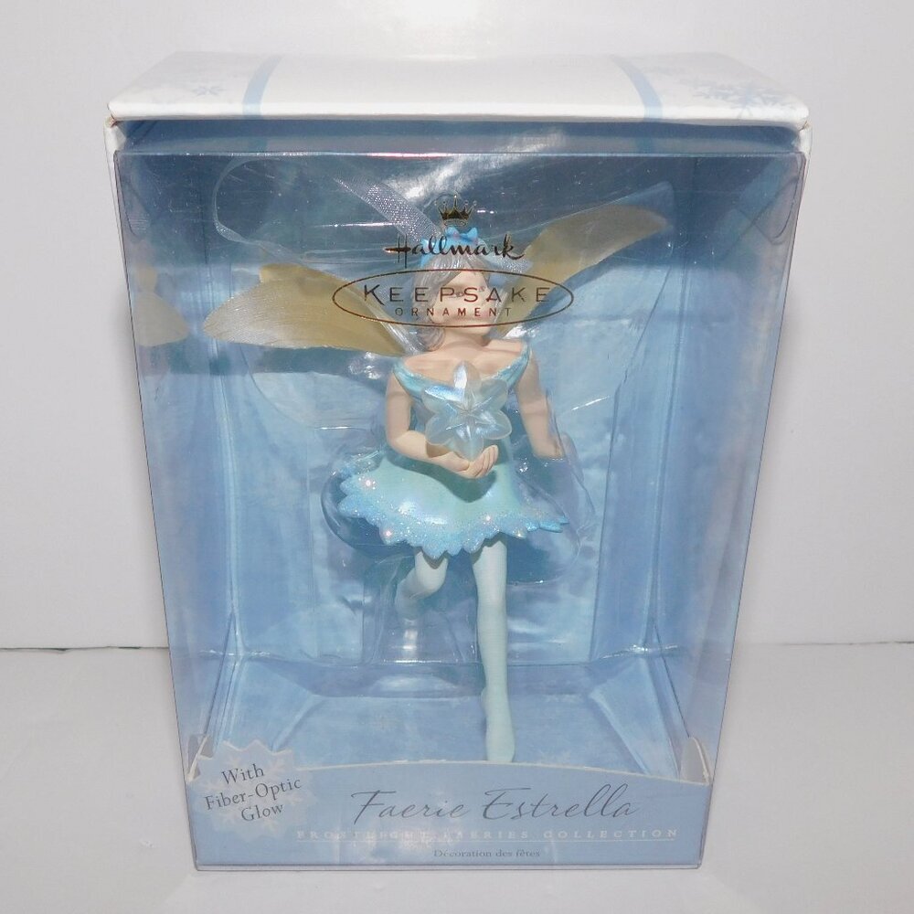 VTG Hallmark Frostlight Faeries Collection Estrella Ornament Fiber Optic Glow